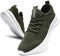 CAIQDM Schuhe Herren Laufschuhe Sneaker Outdoor Sportschuhe Turnschuhe Männer Joggingschuhe Atmungsaktiv Running Shoes Men Walking Schuhe Freizeitschuhe Fitness Schuhe Armeegrün 44 EU