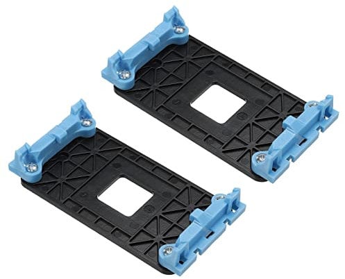 PATIKIL AM3 CPU Cooling Bracket Heatsink Bracket Cooling Mounting Sheet Plate Blue Black with 8 Screws for AM2 AM2+ AM3 AM3+ FM1 Motherboard Socket Pack of 2