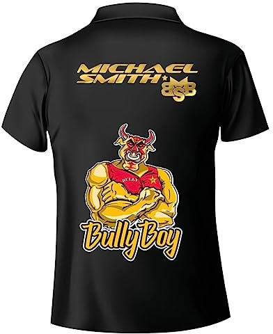 Shot! Darts Michael Smith Bully Boy Word Champion Matchshirt Dart Shirt Dartshirt Trikot (4XL)