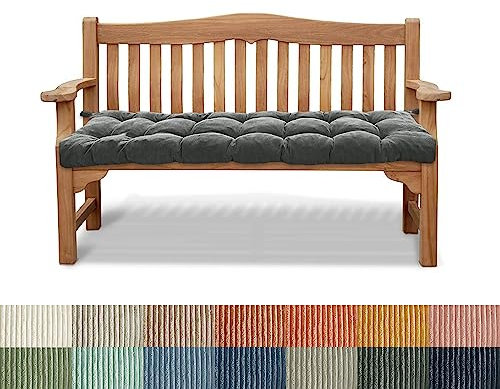 PHUSTJKL Bankauflage Bankkissen Stuhlkissen 160X40X6CM rutschfeste Gartenbankkissen Bankpolster Rückenkissen Schaukel Sitzkissen für Outdoor Indoor Gartenmöbel Terrasse Drinnen-Dunkelgrau