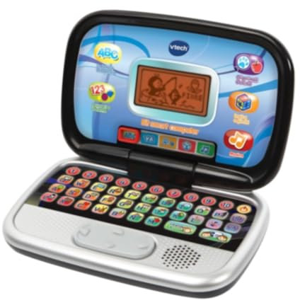 VTech Bit Smart Computer Nero, Computer Interattivo per Bambini, Computer con Mouse ed Effetti Luminosi, Comoda Maniglia, Gioco Bambino con Animali e Forme, Lingua Italiana, Batterie Incluse, 3-7 Anni