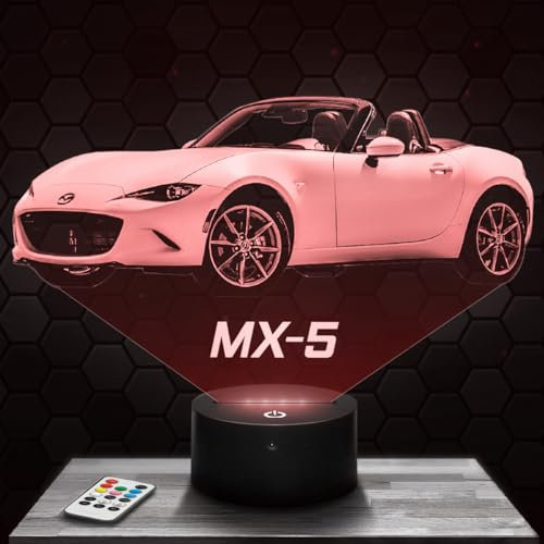 Lampephoto.fr Nachttischlampe Auto MX-5 M deko Supercar Tuning. Geschenkidee Mann objekt Auto MX-5 M Nachtlicht Erwachsene deko Zimmer. Weihnachten TOP