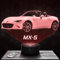 Lampephoto.fr Nachttischlampe Auto MX-5 M deko Supercar Tuning. Geschenkidee Mann objekt Auto MX-5 M Nachtlicht Erwachsene deko Zimmer. Weihnachten TOP