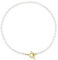 GAVU 18K Vergoldete Edelstahl Süßwasserperlen Choker Halskette für Frauen und Mädchen 50cm