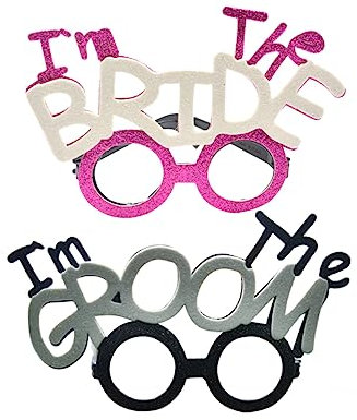 Warmhm 2st Hochzeitsbrille Gläser Vintage-brille Accessoires Für Hochzeitskleider Zubehör Für Abschlussballkleider Abschlussball Requisiten Make-up-brille Kleidung Schminkspiegel Braut