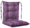 Mg Design Stuhlkissen 50 x 100 cm Sitzkissen violett - Gartenstühle Sitzauflagen aus Polsterstoff, mit weicher Füllung, mit Schnüren zum Binden - Niedriglehner Auflagen