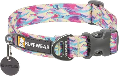 RUFFWEAR Front Range Hundehalsband für kleine Hunde, bequem und stabil mit seitlicher Schnalle und Gurtband zum Gassigehen mit dem Hund, Größe S (28–36 cm), Rifffisch