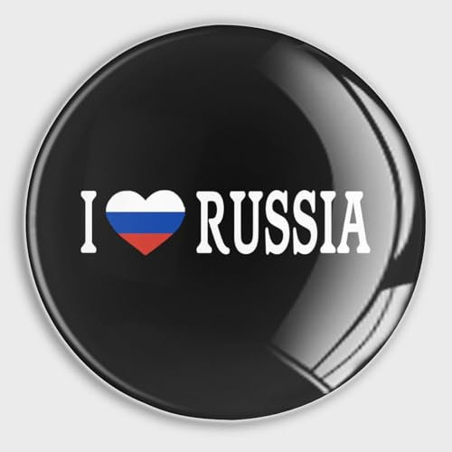 Kühlschrankmagnete mit Aufschrift I Love Russia, Motiv: Flagge von Russland, Glas-Kühlschrankmagnete für Whiteboard, Küche, lustiger Aufkleber für Heimdekoration, Büro, Schließfach