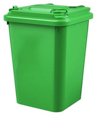 JIESOO Trash Cans Outdoor Indoor Garbage Enclosure Outdoor Plastic Trash Can Long Cylindl Large Capacity Garbage Bin with Lid Commercial Was Trash Can(50L)