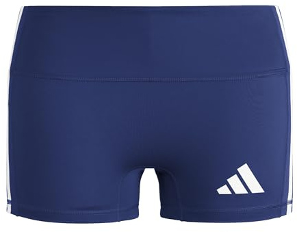 adidas Women's Volleyball 3-Stripes 4 Inches Tights, Team Navy Blue 2, XL Long