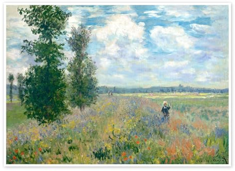 Mohnfelder in der Nähe von Argenteuil Poster von Claude Monet 70 x 50 cm Wandbilder Wanddeko