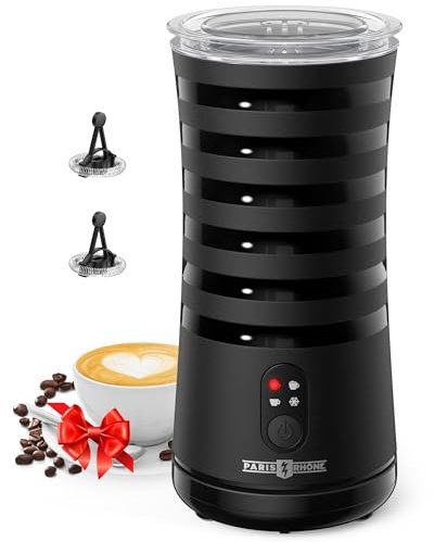 PARIS RHÔNE Milchaufschäumer Elektrischer, 4-in-1-Milchaufschäumer, 240 ml Milchaufschäumer Induktion für Cappucinos, Antihaftbeschichtung, 400 Watt