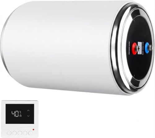 24 V DC 400 W / 230 V AC 1500 W scaldabagno istantaneo 15 litri per campeggio - car presa europea 230 V scaldabagno istantaneo per campeggio - car con doppia alimentazione e telecomando