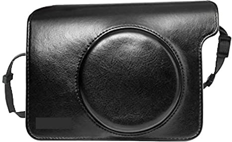 VBPCEFZTLK PU Leather Bag Protective Cover Protective Cover/shoulder Strap Black Or Brown, Instant Print Camera Fit For Fujifilm Instax Wide 300 camera bag(Black)
