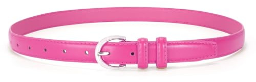 VONMELLI Women's Leather Belt For Jeans Dresses Adjustable Vintage Waist Belts For Women Fashion Leather Belt Classic Ladies Belts With Single Prong Buckle