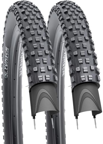 YUNSCM 2-PCS 27.5 Pulgada Montaña Bicicleta Cubierta 27.5x2.10/54-584 60TPI Compatible with 27.5x1.95 27.5x2.0 27.5x2.10 27.5x2.125 Bike Cubierta (Y-564)