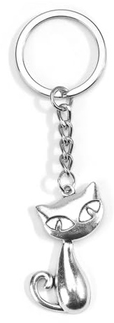 Tranbath Niedlicher Katzen Schlüsselanhänger Mit Katze Anhänger, Geschenk Für Katzenliebhaber, Handtaschen Charm, Partner Oder Pärchen Geschenke, Tier Metall Katze Schlüsselanhänger, Katzen Geschenke