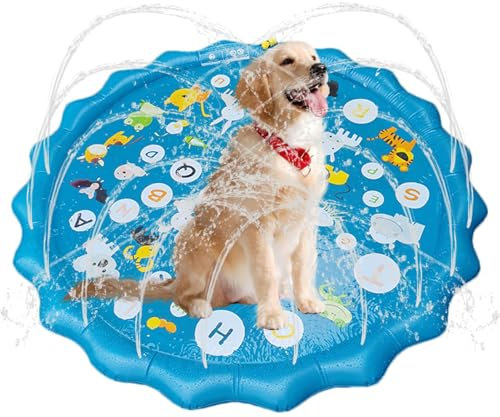 Arroseur de piscine pour bébé – Tapis d'arrosage pour chiens et | Piscine antidérapante pour animaux de compagnie, tapis épais pour jeux d'eau pour , grand tapis durable pour pelouse