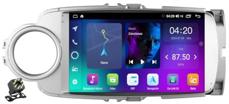 OAUSZC Autoradio Carplay/Android Auto per Toyota Yaris 2012-2017 Android 13 Lettore Multimedia Auto 9 Pollici Supporto Navigazione GPS Bluetooth WiFi DSP Carplay Dab+Retrocamera,Nf1/1+32g/lhd