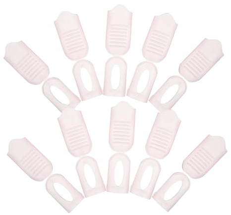 Beaupretty 20pcs Nail Polish Removal Clips Adjustable Plastic Manicure Gel Remover Tools Soak off Fingernail Clips for Nail Art Polish Removal