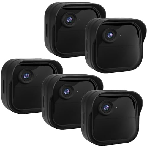 5 Pack Weatherproof Silicone Case Cover for All-New Blink Outdoor 4 (4th Gen)/2K+, Full Camera Protection, for Blink Outdoor 4 Security Camera Accessories (Black)