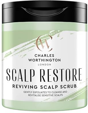 Charles Worthington Scalp Restore Reviving Scalp Scrub – Gently Exfoliates to Remove Build-Up & Revitalise Sensitive Scalps for Healthy Hair, 150ml