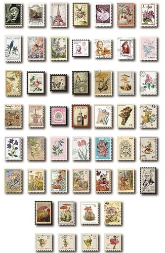 Vintage Aufkleber, Sticker Aesthetic Vintage Briefmarken Aufkleber Klassisches Design Selbstklebend Sticker für Scrapbooking Kalender Journailing Koffer DIY Geschenk (Retro)