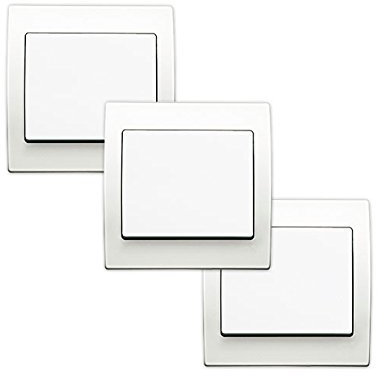 LOT 3 Va et Vient Blanc Delta Iris + Plaque basic Blanc