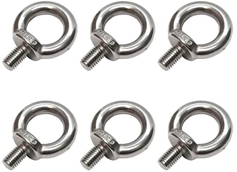 PRIOstahl® RINGSCHRAUBE Edelstahl V4A Ringbolzen Ringschrauben | M6-6 Stück