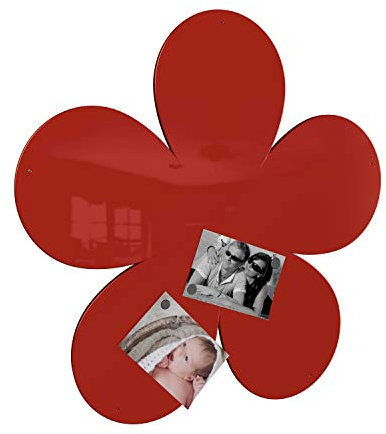 Colours-Manufaktur Blume Magnetwand - viele XXL groß Hochglanz (rot (RAL 3020 verkehrsrot glänzend))