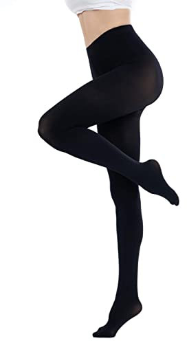 CozyWow Blickdicht Damen Strumpfhose Elastisch Semi Stützstrumpfhose in 25 Farben(Schwarz,M)