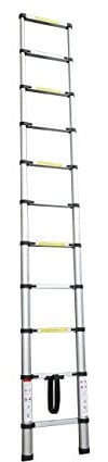 Linea Garden Friend Scala telescopica 10 gradini Aperta Altezza Max 3,20 mt, per Uso Domestico e bricolage
