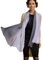 Prettystern XXL Chiffon Seidenschal mit Farbverlauf Tie-Dye Batik 100% Seide Damenschal Stola 1 grau/silber