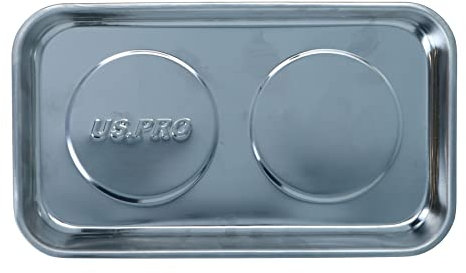 Bandeja almacenamiento magnético rectangulares de acero inoxidable 230 x 135mm