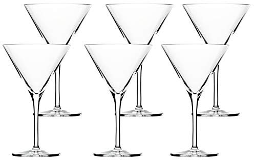 Stölzle Lausitz Lot de 6 bols à cocktail professionnels - 250 ml - Verres à cocktail - Passe au lave-vaisselle et incassables - Verre cristal de qualité supérieure - Verres à martini