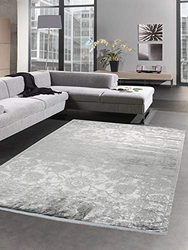 CARPETIA Orientteppich Wohnzimmerteppich Barock Vintage grau mit Fransen Größe 120x170 cm