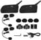 Keenso Motorradhelm Gegensprechanlage Set, 2 Set V6 Pro 1200M Motorrad Helm Bluetooth Intercom Headset für Interphone Motorradhelm Bluetooth Intercom Interphone Headset für 6 Benutzer(2 Set)