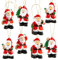 Logbuch-Verlag 8 kleine Mini Weihnachtsmann Anhänger Nikolaus Figuren mit Schnur Weihnachtsanhänger Deko Weihnachten kleines Geschenk Miniatur rot weiß