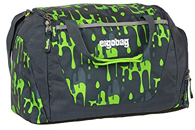 ergobag Sporttasche GlibbBär, wasserdichtes Seitenfach, Tragegriffe und Umhängegurt, 20 Liter, 500 g, Slime