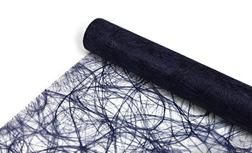 DEKOMARKET Sizoweb® Tischband Tischläufer Tischdecke 5 Meter lang, 30 cm breit (dunkelblau)