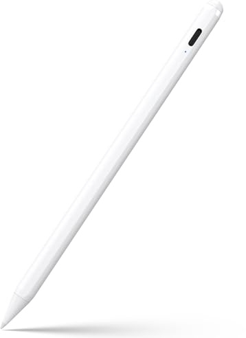 JAMJAKE Stylus Pen for iPad 6-11th Gen 2X Fast Charge, Palm Rejection-White
