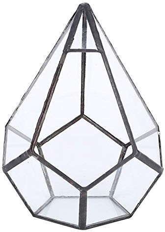 Geometrisches Glas-Terrarium Dodekaeder mit Kupferrahmen, Tischdekoration für Sukkulenten, Luftpflanzen, Hochzeit & Innenbereich