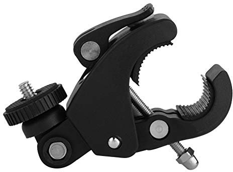 Dpofirs Camera Mount, Handlebar Mount for Camcorders, Action Cameras, Dash Cam, 1/4 '' Standard Screw, Metal Plastic Clamp for Motorcycle Handlebars