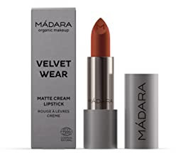 MÁDARA VELVET WEAR Matte Cream Lippenstift #33 MAGMA 3,8 g – Vegane Naturkosmetik mit Sheabutter & Heidelbeersamenöl, pflegend, langanhaltend, samtiges Finish, Lippenpflege
