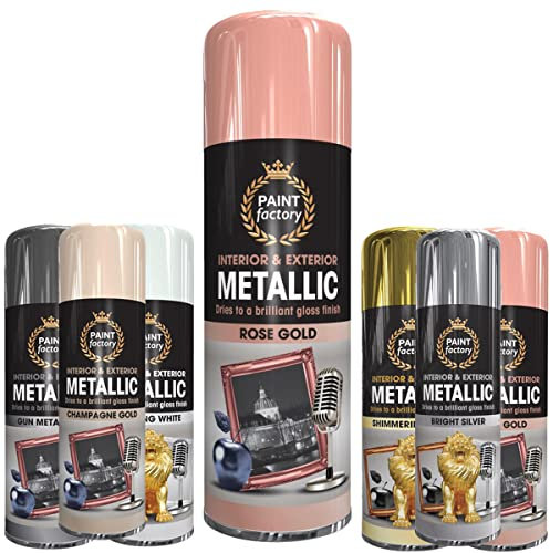 Classic Signature - 1 x Metallic Rose Gold Spray Paint 400ml Multi-Purpose Use, Spray for Metal and Wooden Furniture, Ornaments, Decorative Items and Much More for Interior & Exterior