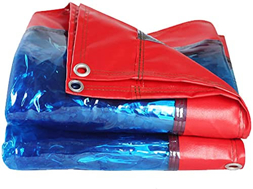 LKW Plane Fahrrad Garage Plane Wasserdicht verdicken im Freien Plastikklares Blatt-Balkon-Planen-Fenster transparente PVC-Plane LIOYUHGTFY 1014(Size:9.8X32.8ft/3X10m)