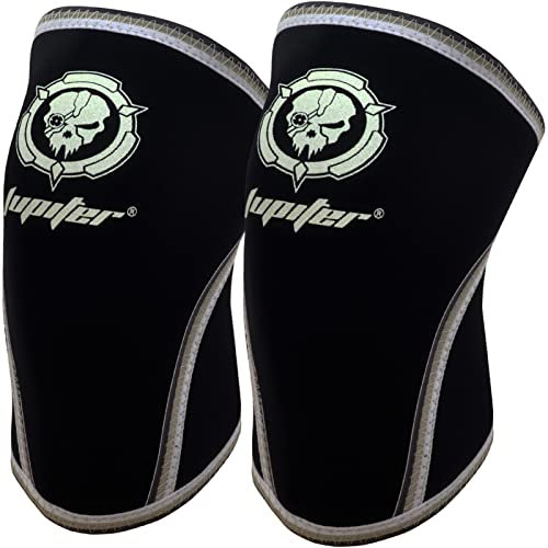 Jupiter Ginocchiere (1 Paia), 7mm Compressione Ginocchiere Braces per Squats, sollevamento pesi, Powerlifting, Cross Training per gli uomini e le donne