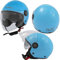 Jethelm Motorrad Visier Lange Sonnenblende Roller Zugelassen ECE 22 06 Hellblau M