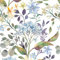 VEELIKE Watercolor Blue Floral Wallpaper Tropical Leaf Contact Paper Botanical Flower Wall Mural Furniture Stickers Self Adhesive Sticky Back Plastic Waterproof Lining Paper Livingroom 44.5cm×300cm