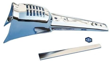 Mascherina nasello copristerzo cromato + fregi piaggio vespa 50 special -5291